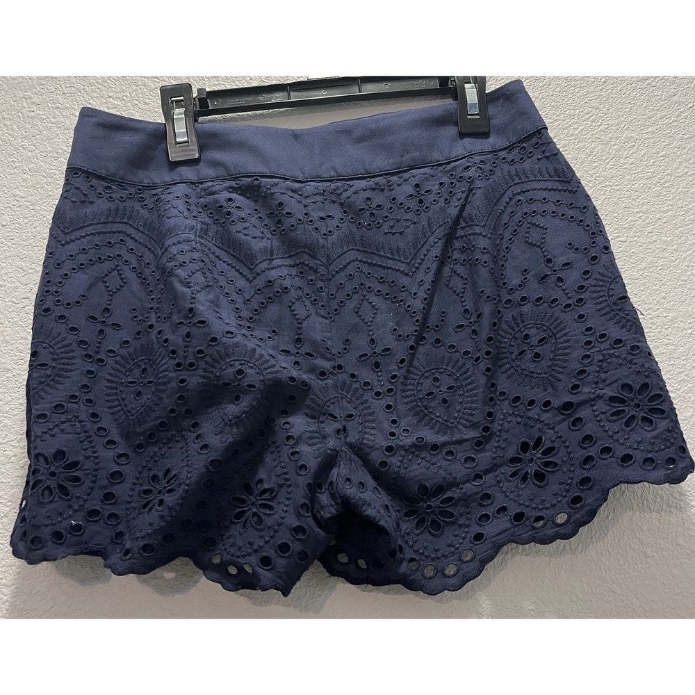Ann Taylor Navy Eyelet Scalloped Skort - Picture 4 of 5